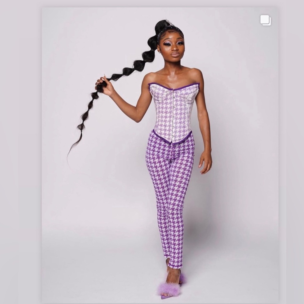 Stand on business corset and leggings set